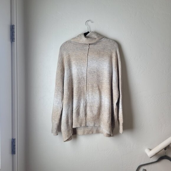 Calvin Klein Ombre Stripe Cowl Neck Long Sleeve Sweater - Picture 4 of 8